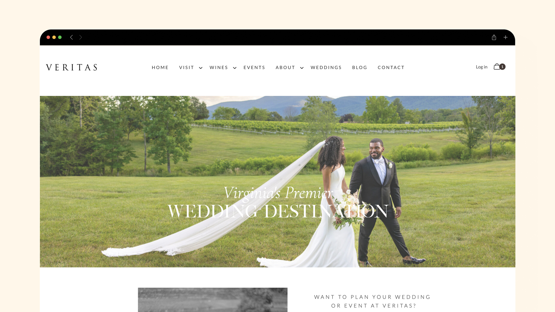 Veritas Wines wine & estate website overview